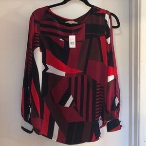 Ann Taylor NWT Small print blouse